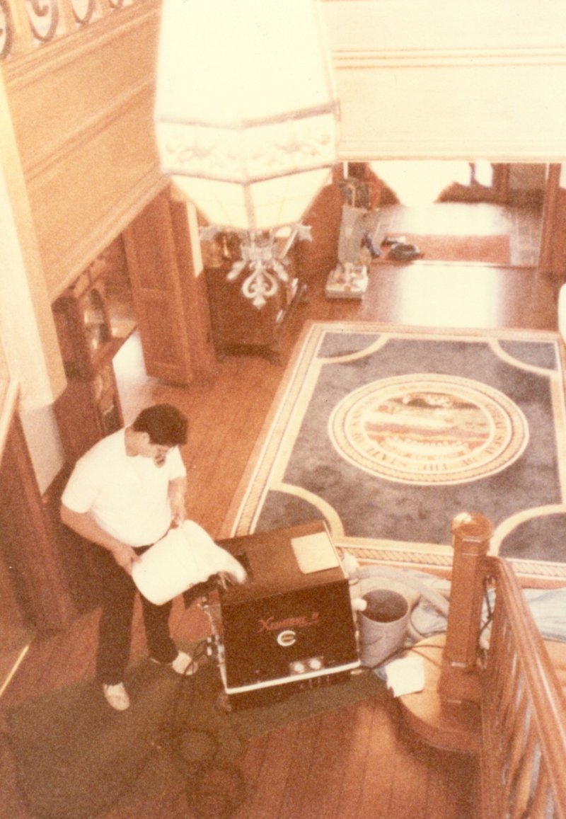 1976 Dan cleaning with Excaliber at govenors.jpg