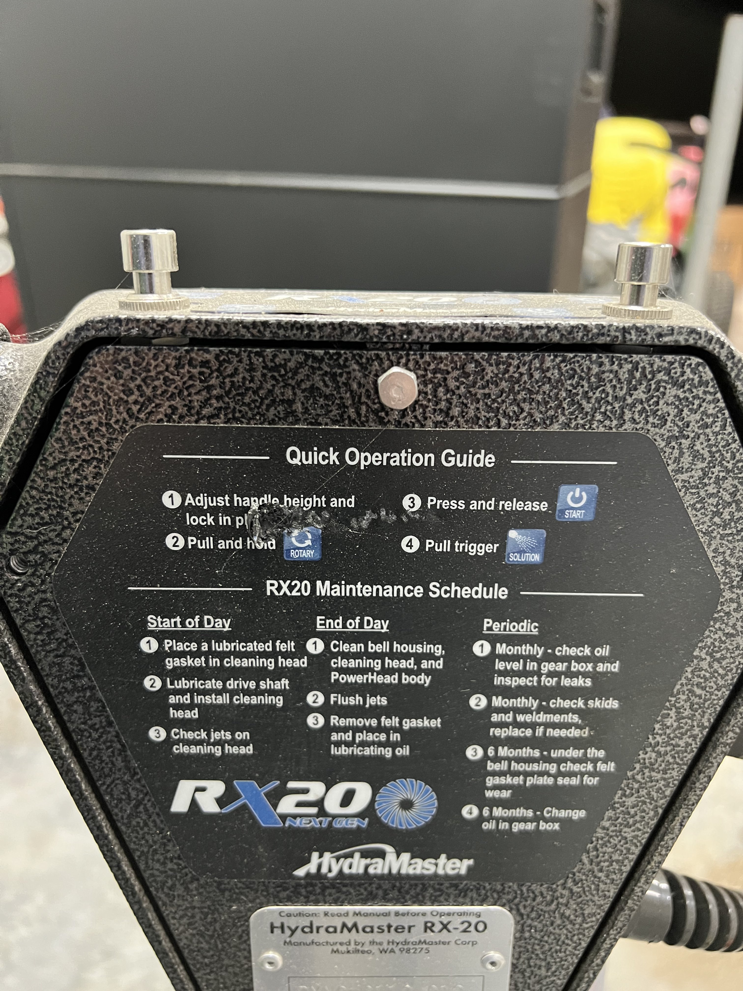 HydraMaster Rx20 NextGen Rotary Jet Extractor Mikey